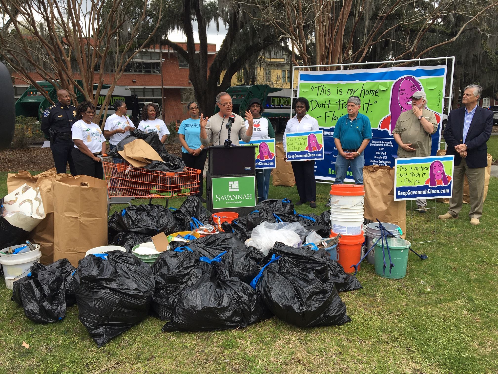 Great Sav Litter Pickup News Conf