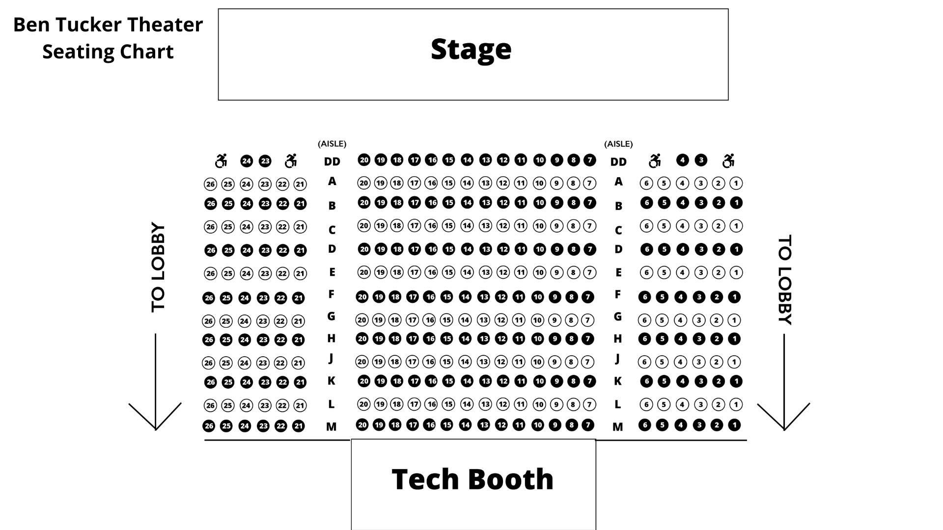 Ben Tucker Theater Seating Chart