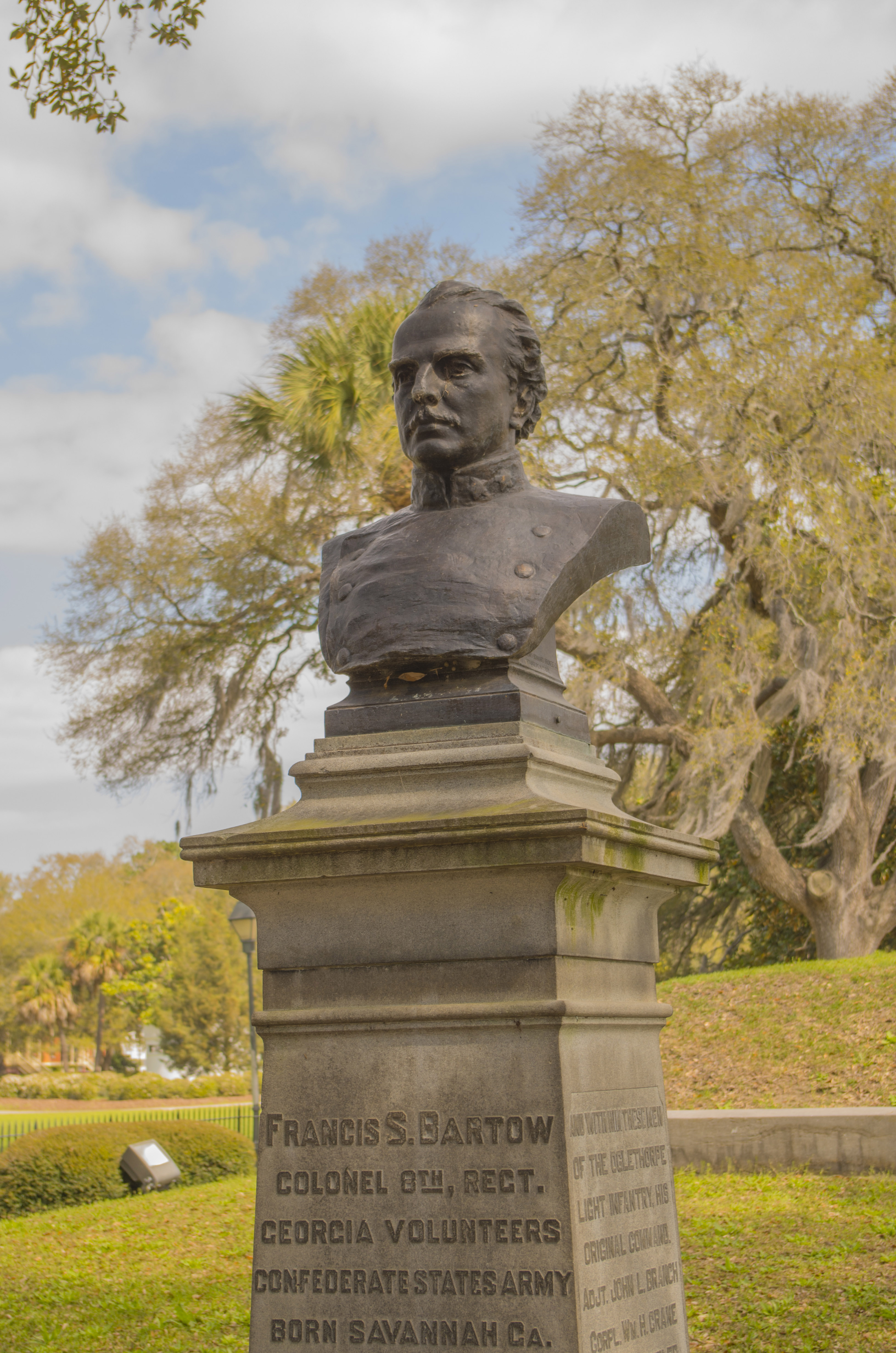 located next to the Confederate Monument in Forsyth Park